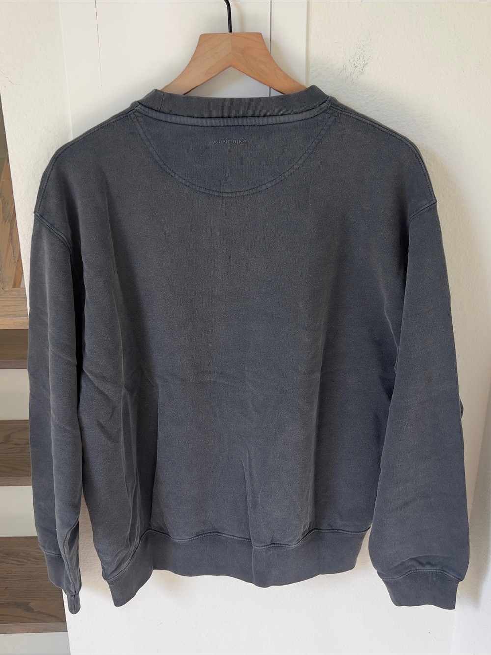 Anine Bing Ramona Sweatshirt University of Dallas in Washed Black NWT - Picture 3 of 7